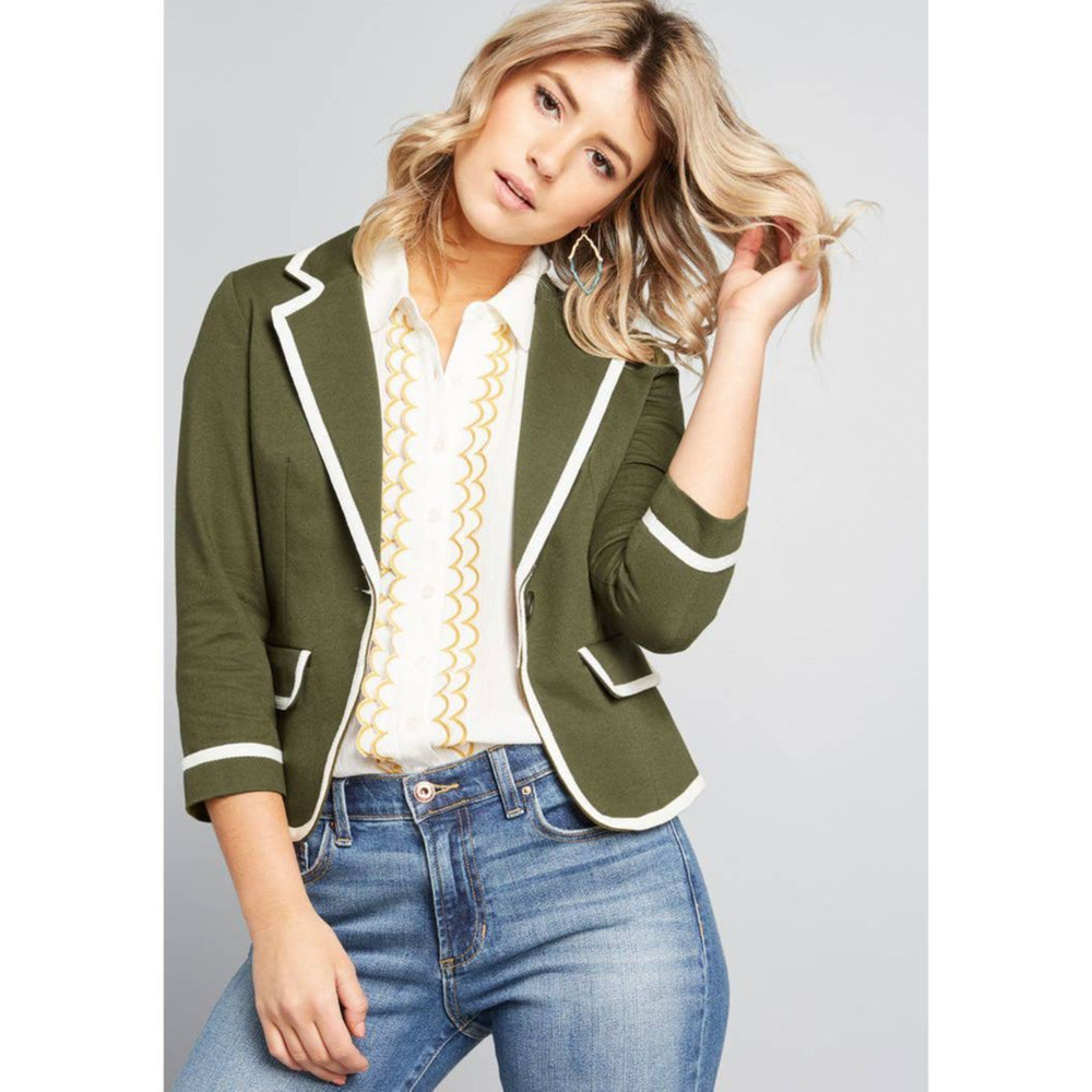 Academic Ahoy Green Trimmed Blazer